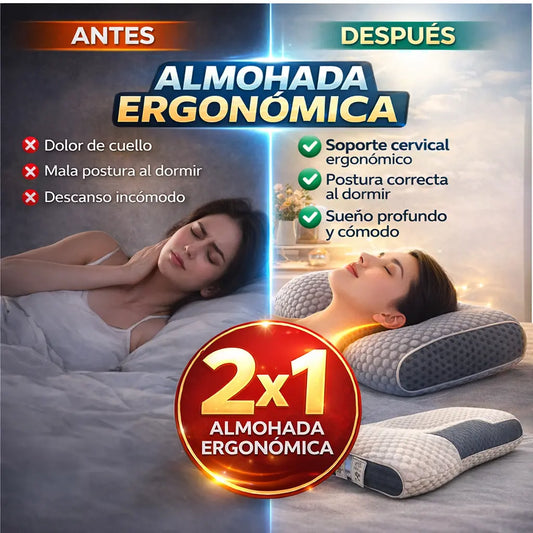 Almohada ergonómica: Alivia dolor de cuello y mejora el sueño
